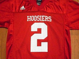 Vintage Indiana Hoosiers 2 Football Jersey By Adidas,  Youth Large,