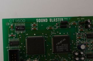Creative Sound Blaster Pro 2 CT1600 ISA Sound Card w/ Yamaha YMF262 Chip 2