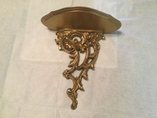 Vintage Syoroco Wood Wall Hanging Sconce Shelf Ornate French Shabby Chic