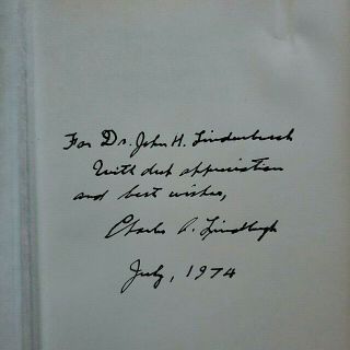 Charles A.  Lindbergh SIGNED Book 1st Edition 2