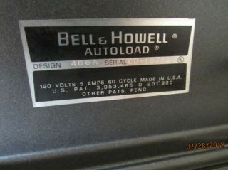 Estate Find Bell & Howell Model 466A 8/8mm Movie Projector 5