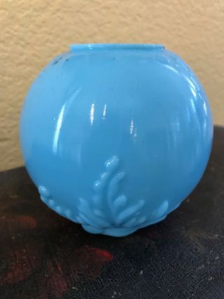 Vintage Turquoise Blue Glass Vase