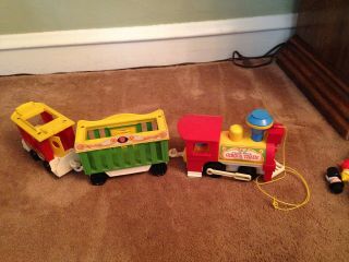 FISHER PRICE vintage LITTLE PEOPLE complete CIRCUS TRAIN 991 from 1979 it TOOTS 5