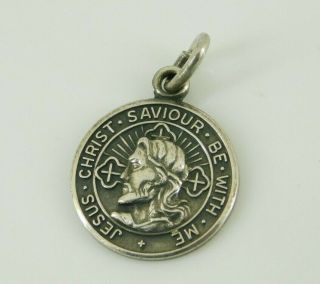 Vintage Sterling Silver Religious Medal Charm