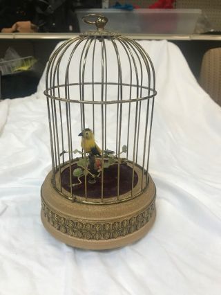 Vintage German Metal Cage Music Box With Autom Bird (music Box Doesn’t Work)