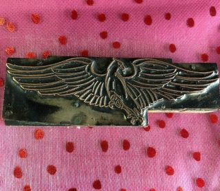 Vintage Wooden Letterpress Printing Block - Large Bird Of Prey,  Hawk/eagle Wings