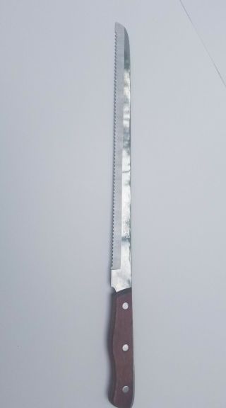 Maxam Steel Vintage Bread Knife.  10.  5 Inch Long Blade.  Serrated Edge.