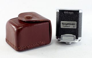 Voigtlaender Finder Turnit 3 For 35,  50 And 100 Mm Lenses,  In Leather Case