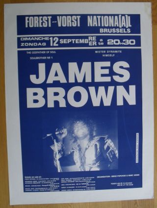 James Brown Vintage Silkscreen Concert Poster 70s