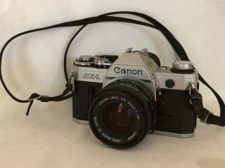 Canon Ae 1 35mm Camera With 50mm Fd 1.  8 Lens