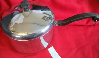 Vintage Farberware Cookware 3 Qt Pan Lid Aluminum Clad Stainless C