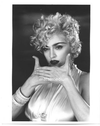 M12c Madonna Vogue Video Vintage 1990s Black White 8x10 Photo =herb Ritts=