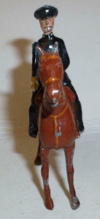 BRITAINS VINTAGE LEAD MOUNTED POLICEMAN ON BROWN HORSE,  FROM THE 1930/50 ' S 3