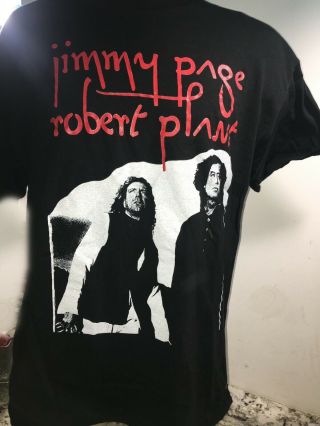 Vintage 1995 Jimmy Page Robert Plant No Quarter Tour T - Shirt Lx Led Zeppelin Xl