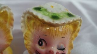 Vintage Enesco Miss Priss Kitty Cat Salt and Pepper Shakers Anthropomorphic 5