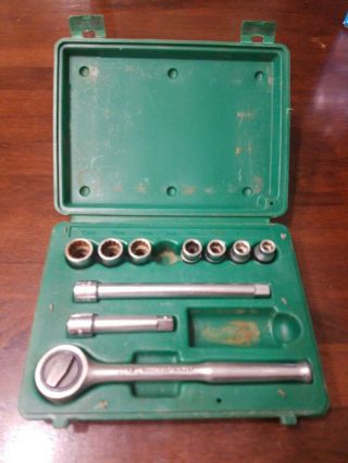 Vintage Sears Socket & Wrench Set Metric - 3/8 "
