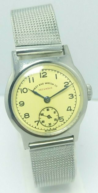 Swiss Made Vintage West End Secundus Hand Winding 15j Wrist Watch Unisex