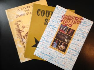 3 Grand Ole Opry Program And Books,  Country Music,  1990,  Vintage