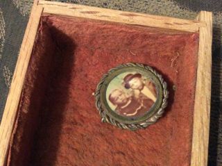 Vintage Photo Portraits Mourning Brooch Pins
