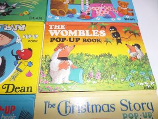 DEAN AND SONS 1974 VINTAGE CHILDREN ' S 6 POP UP BOOKS BUNDLE,  PLAY SCHOOL,  THE WOM 4