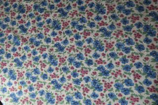 One VINTAGE FEEDSACK PINK & BLUE FLOWERS 37x46/46/44 All & Pressed 5