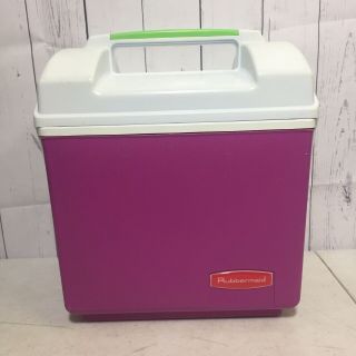 Rubbermaid Sidekick Cooler Vtg 90’s Personal Lunch Box 2920 Green Purple Pink ?