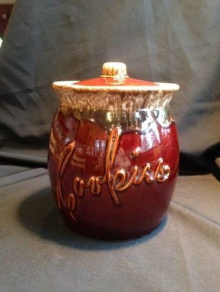 Vtg Hull Brown Drip Pottery Cookie Jar W/lid Usa Made 229765 Retired