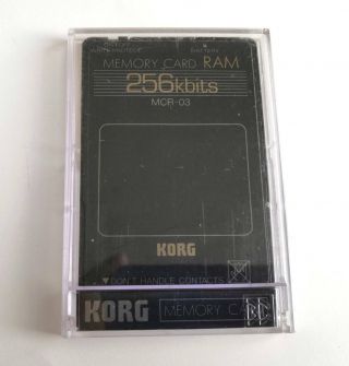Korg M1 Vintage Synthesizer Memory Card Ram 256kbits With Case/