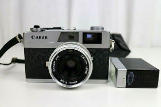 Canon Canonet 28 Vintage Film Camera Canolite D Flash 40mm 1:2.  8 Lens 2