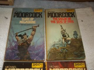 Michael Moorcock,  4 Fantasy Fiction,  Paperbacks,  Vintage ACE and others.  Elric 2