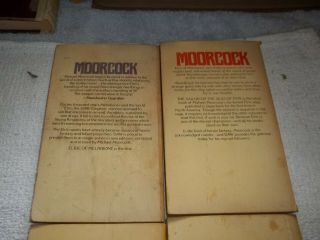 Michael Moorcock,  4 Fantasy Fiction,  Paperbacks,  Vintage ACE and others.  Elric 4
