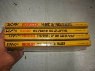 Michael Moorcock,  4 Fantasy Fiction,  Paperbacks,  Vintage ACE and others.  Elric 6