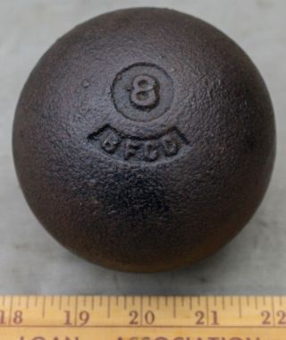 Vintage Bfco Shot Put Ball 8 Lb Weight Track Field Sport Cast Iron Cannon Ball