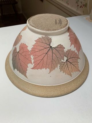 Vintage Bristol Ny Wizard Of Clay Fall Autumn Leaf Large Bowl Bristoleaf