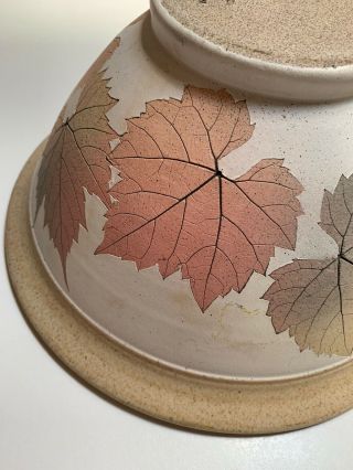 Vintage Bristol NY Wizard of Clay Fall Autumn Leaf Large Bowl Bristoleaf 4