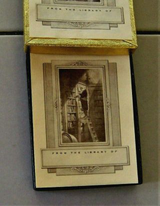 42 Vintage Antioch " Man On Ladder " From The Library Of Gummed Label Bookplates