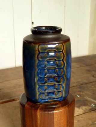 Soholm Stentoj Denmark Pottery Vase MCM Vintage Einar Johansen Blue Ceramics 2