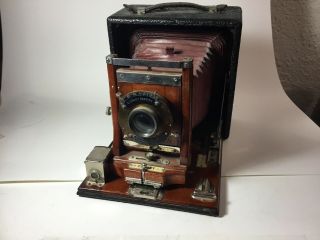 Antique Conley Wooden Box Camera W/ Conley Safety Lens - Accordion