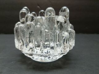 Vintage Mid Century Modern Art Glass Votive Candle Holder Kosta Boda Goran Warff