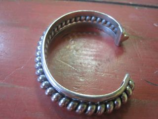 Vintage Navajo Native Sterling Silver Classic Tahe Cuff Bracelet Signed 46 grams 2
