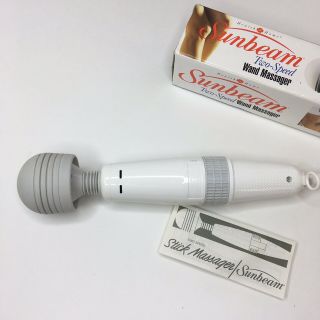 Vintage Sunbeam - Oster 2 Speed Wand Massager Electric Vibrating 1851 - 8 Made Japan 2