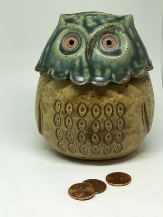 Vintage Bank Wise Old Owl Observes It All.  Wonderful Collectible