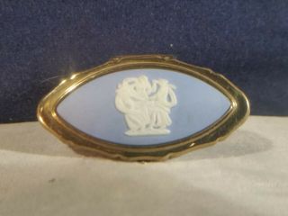 Vintage Purse Size Wedgwood Lipstick Holder And Mirror Made In Stratton England