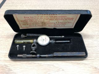 Vintage Starrett No.  711 G Last Word Dial Test Indicator W Case & Attachments