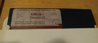 OS/A,  V2 Optimized Systems Software,  Inc Disk Atari 8 - Bit OSS DOS 800 1200 XL 3
