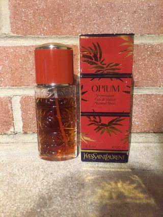 Vintage Yves Saint Laurent Opium Eau De Toilette Edt Spray 1.  6 Oz.  1989 - 93