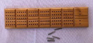 Milton Bradley Vintage Cribbage Board Game With Metal Pegs