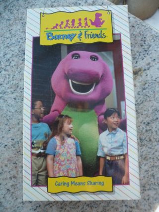 Vintage Barney & Friends Caring Means Sharing 1992 Vhs Time Life Tape Video
