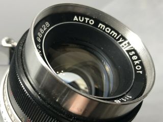 Vintage Mamiya / Sekor 35mm Camera Lens Only Japan