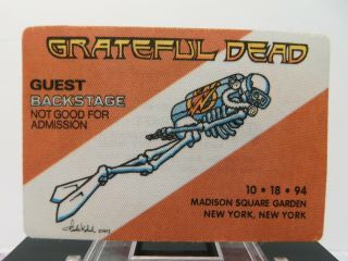 Vintage Grateful Dead Backstage Pass 10 - 18 - 1994 Madison Square Garden